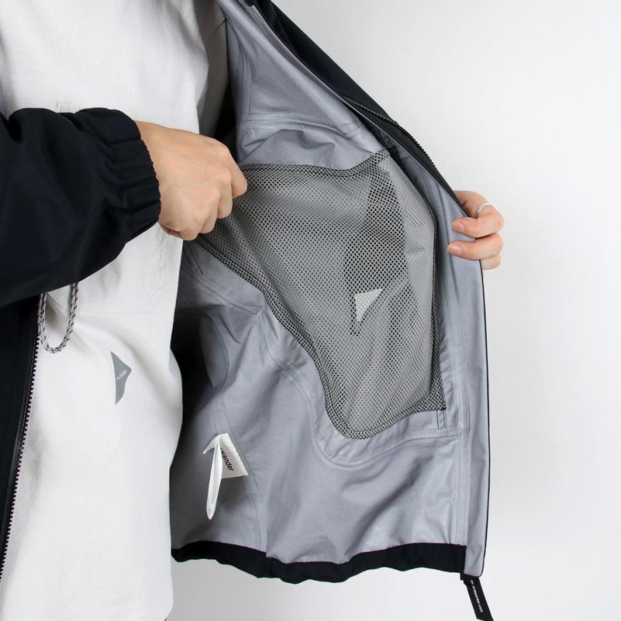 AND WANDER（アンドワンダー） ルーズフィッティング レインジャケット / アウター 3レイヤー 耐水 透湿 防風 撥水 | and wander | 13