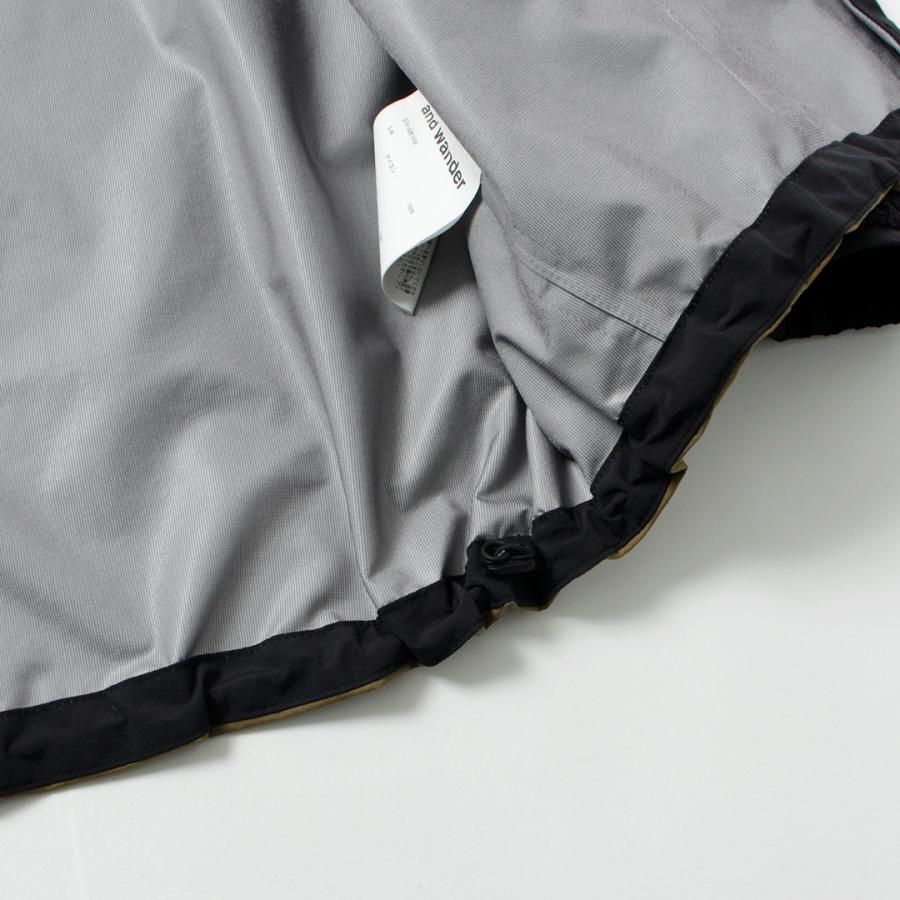 AND WANDER（アンドワンダー） ルーズフィッティング レインジャケット / アウター 3レイヤー 耐水 透湿 防風 撥水 | and wander | 16