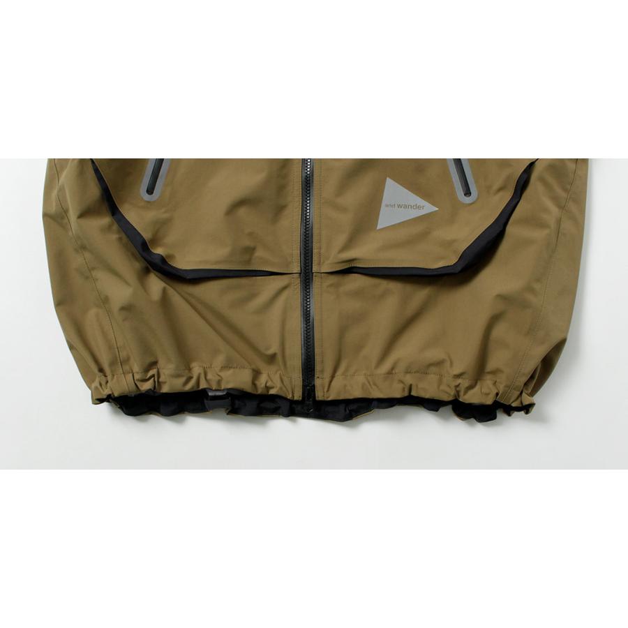 AND WANDER（アンドワンダー） ルーズフィッティング レインジャケット / アウター 3レイヤー 耐水 透湿 防風 撥水 | and wander | 20
