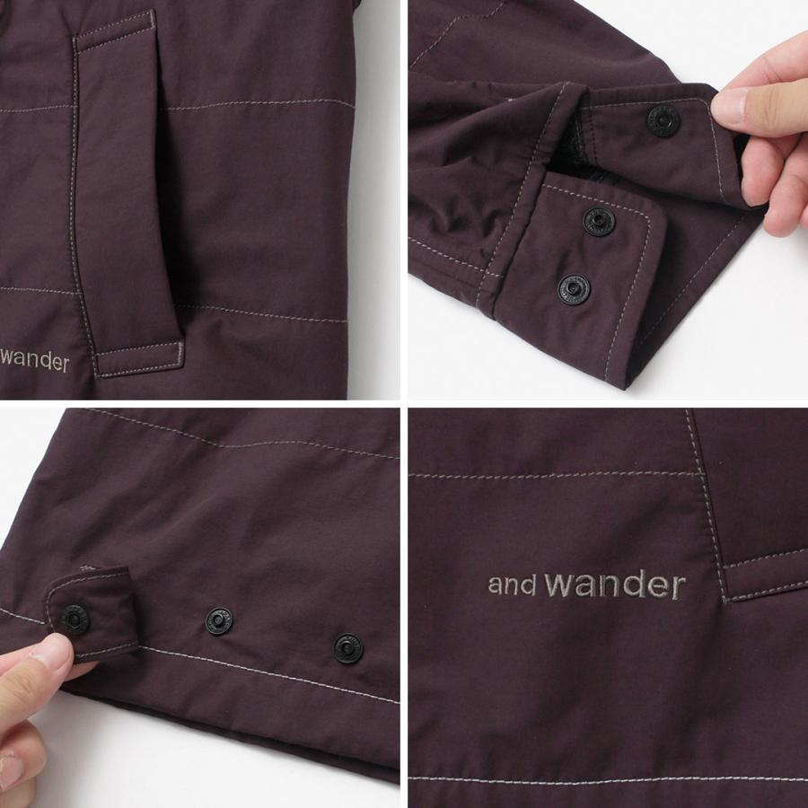 AND WANDER（アンドワンダー） コットンナイロン オクタ スイングトップ ジャケット / アウター メンズ 中綿 撥水 裏起毛 | and wander | 16