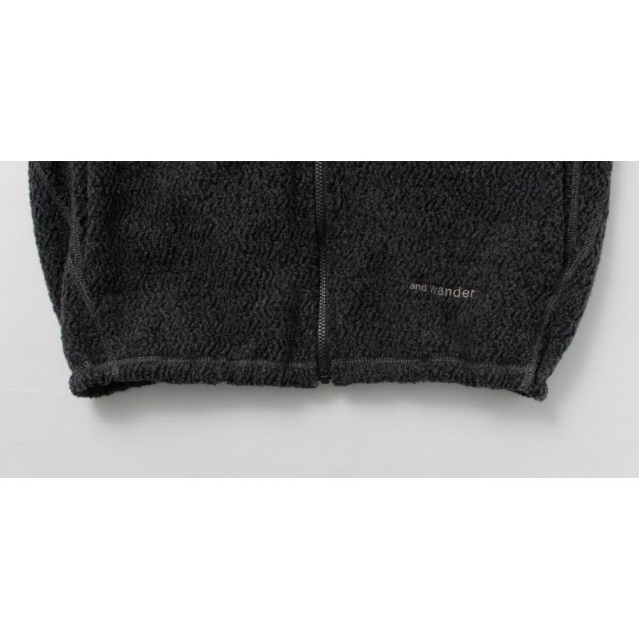 AND WANDER（アンドワンダー） リウール ジャガード スタンドジップ / メンズ フリース ライトアウター re wool JQ stand zip | and wander | 14