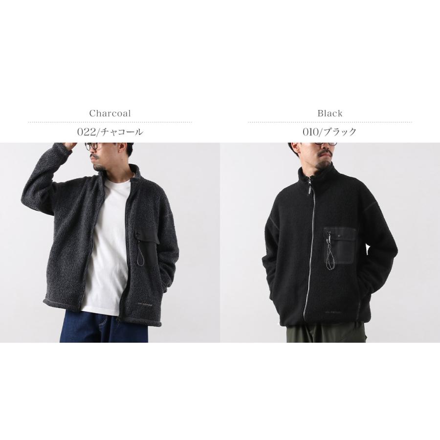 AND WANDER（アンドワンダー） リウール ジャガード スタンドジップ / メンズ フリース ライトアウター re wool JQ stand zip | and wander | 03