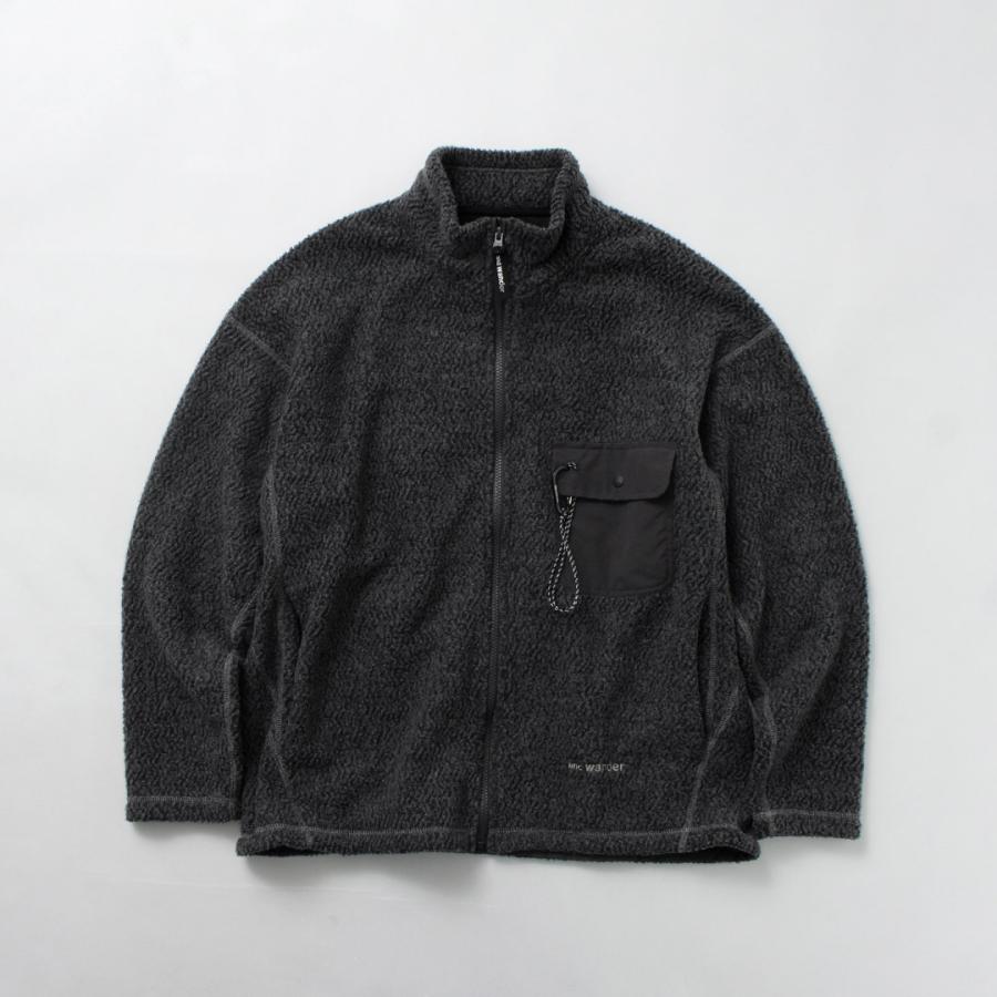 AND WANDER（アンドワンダー） リウール ジャガード スタンドジップ / メンズ フリース ライトアウター re wool JQ stand zip | and wander | 04