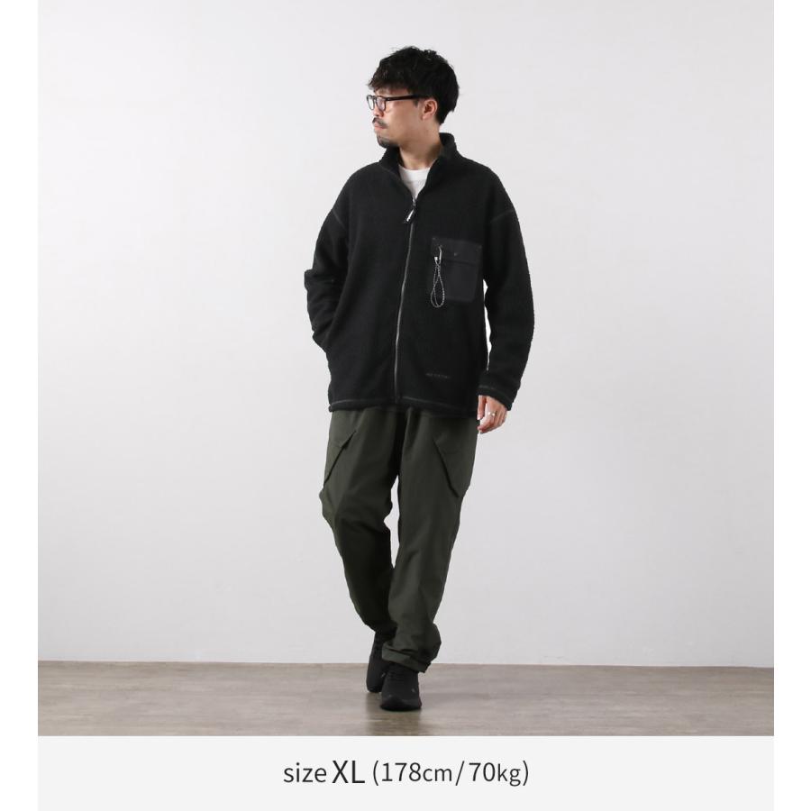 AND WANDER（アンドワンダー） リウール ジャガード スタンドジップ / メンズ フリース ライトアウター re wool JQ stand zip | and wander | 05