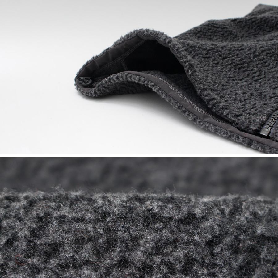 AND WANDER（アンドワンダー） リウール ジャガード スタンドジップ / メンズ フリース ライトアウター re wool JQ stand zip | and wander | 07