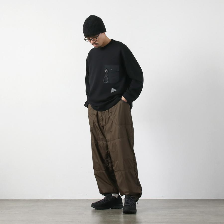 AND WANDER（アンドワンダー） エアリーウォーム プルオーバー / メンズ 長袖 Tシャツ ロンT 薄手スウェット ストレッチ | and wander | 16