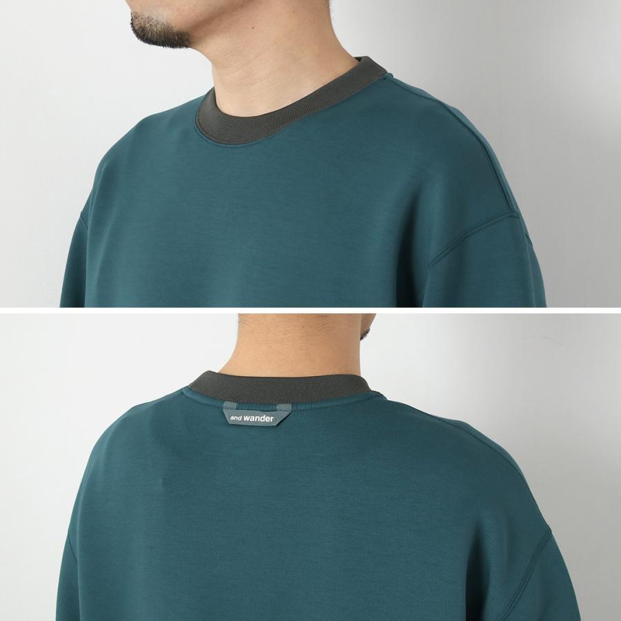 AND WANDER（アンドワンダー） エアリーウォーム プルオーバー / メンズ 長袖 Tシャツ ロンT 薄手スウェット ストレッチ | and wander | 11