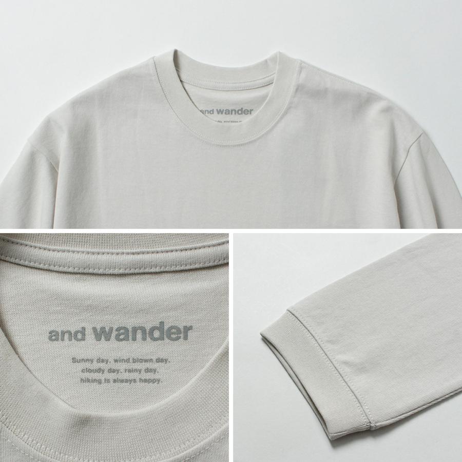 AND WANDER（アンドワンダー） ヘビーコットン ポケット ロングスリーブTシャツ / トップス 長袖 ロンT カラビナ付き | and wander | 17