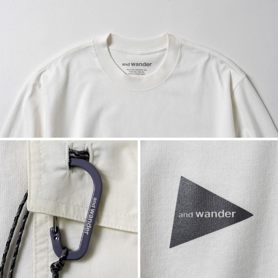 AND WANDER（アンドワンダー） ヘビーコットン ポケット ロングスリーブTシャツ / メンズ ヘビーウェイト 長袖Tシャツ アウトドア | and wander | 17