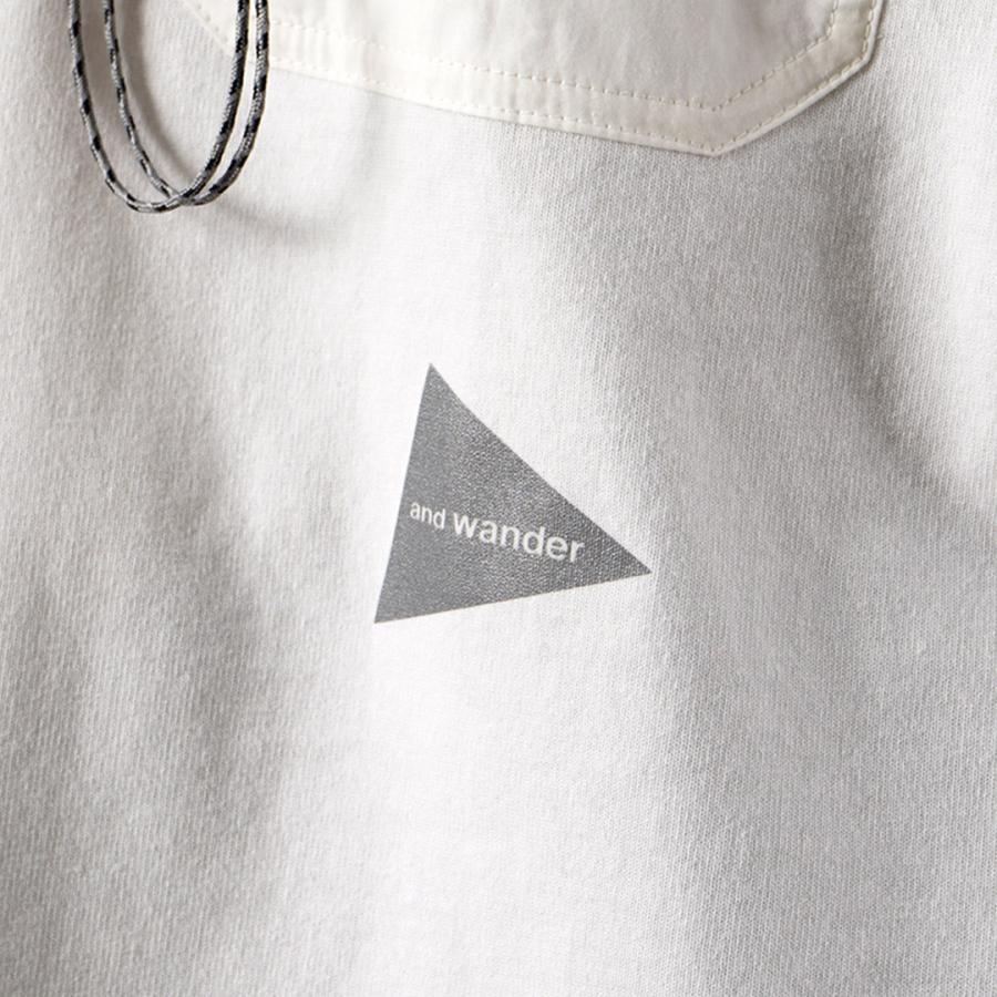 AND WANDER（アンドワンダー） ヘビーコットン ポケット ロングスリーブTシャツ / メンズ ヘビーウェイト 長袖Tシャツ アウトドア | and wander | 12
