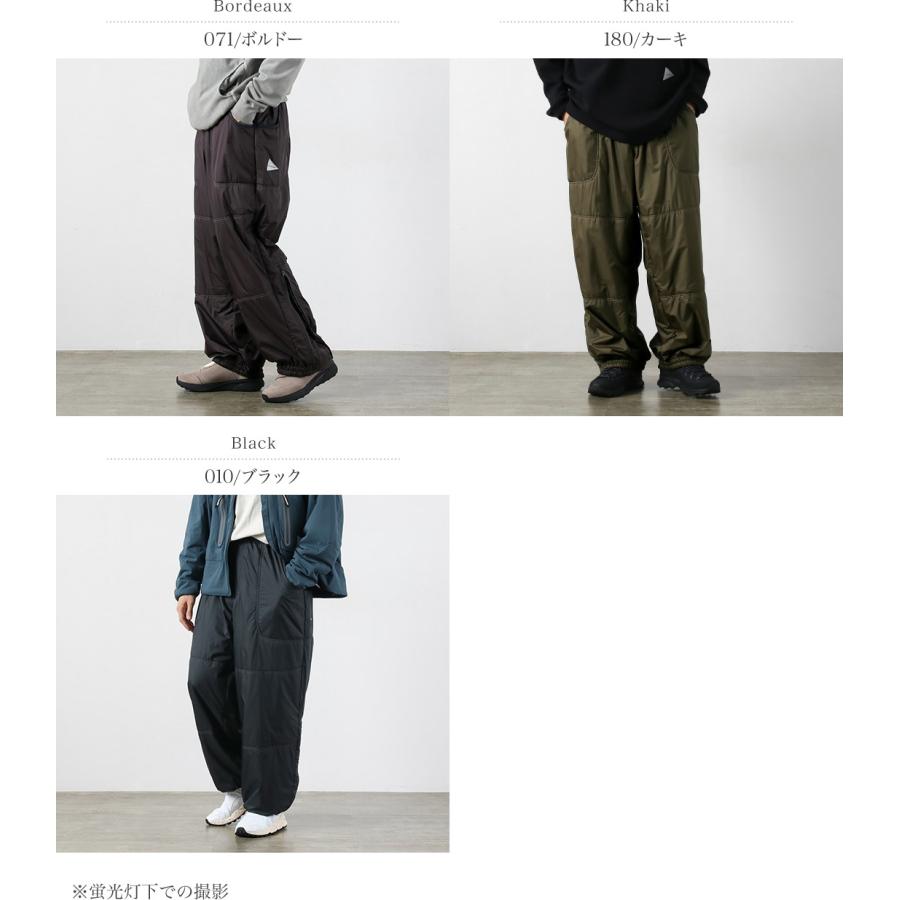 AND WANDER（アンドワンダー） オクタ フラッフィー パンツ / メンズ 裏起毛 撥水 暖パン アウトドア Octa fluffy pants | and wander | 04