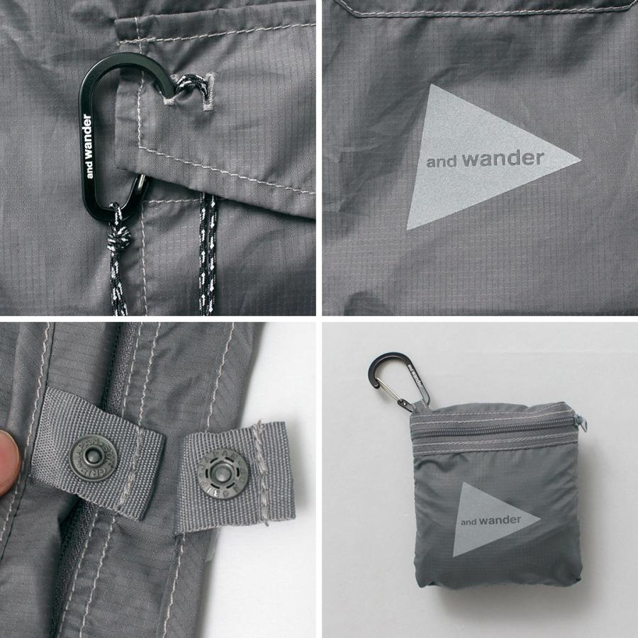 AND WANDER（アンドワンダー） グロッサリー ポケットバッグ /   パッカブル 撥水 A4 メンズ レディース ユニセックス | and wander | 18