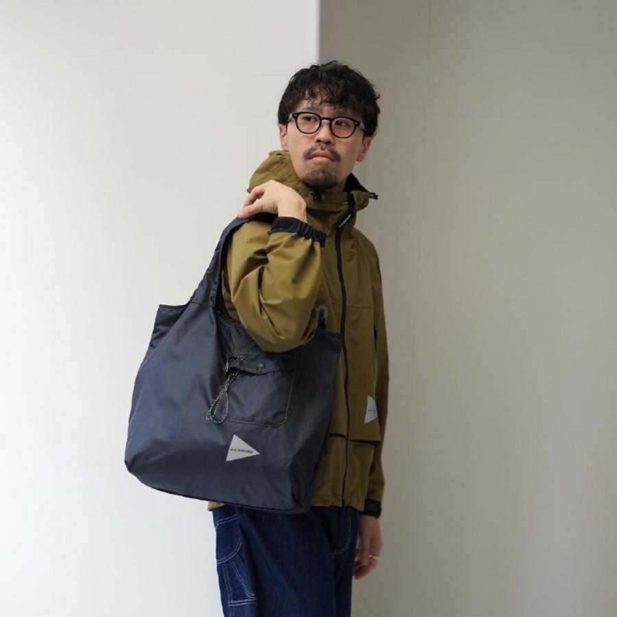 AND WANDER（アンドワンダー） グロッサリー ポケットバッグ /   パッカブル 撥水 A4 メンズ レディース ユニセックス | and wander | 06