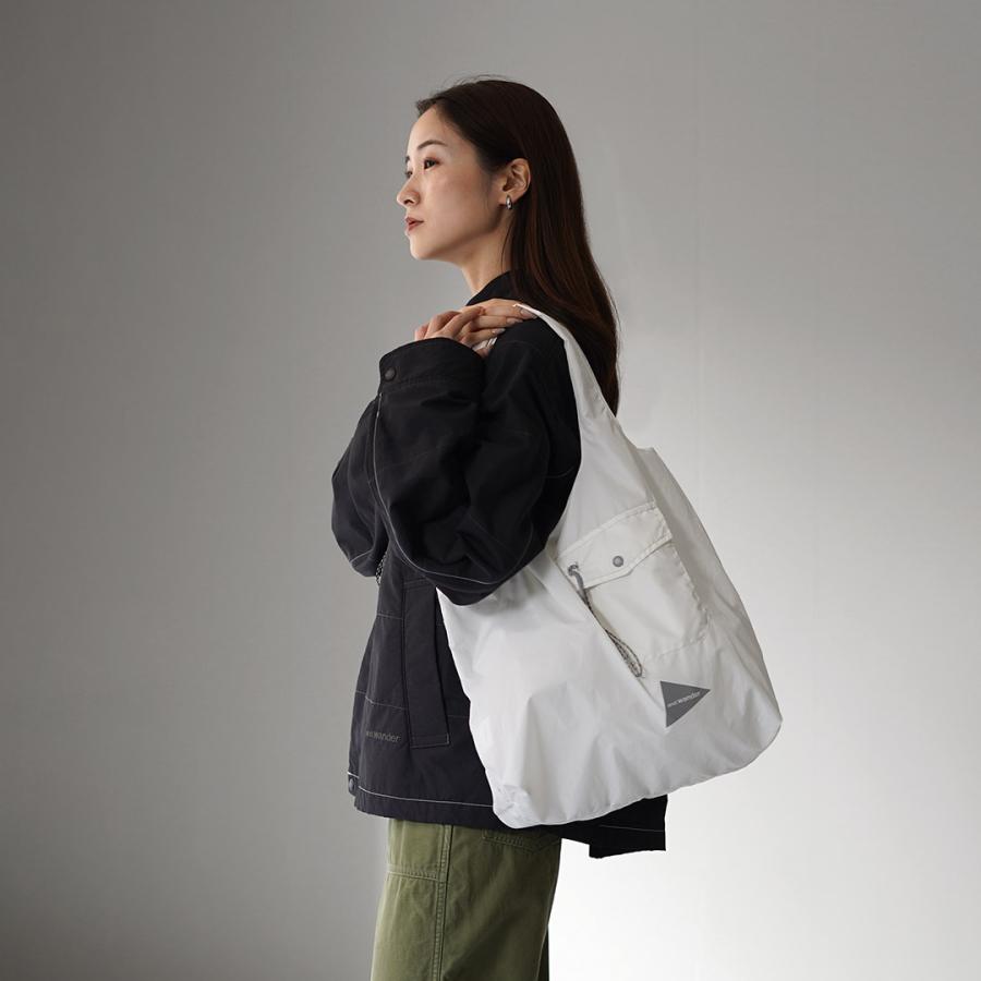 AND WANDER（アンドワンダー） グロッサリー ポケットバッグ /   パッカブル 撥水 A4 メンズ レディース ユニセックス | and wander | 07