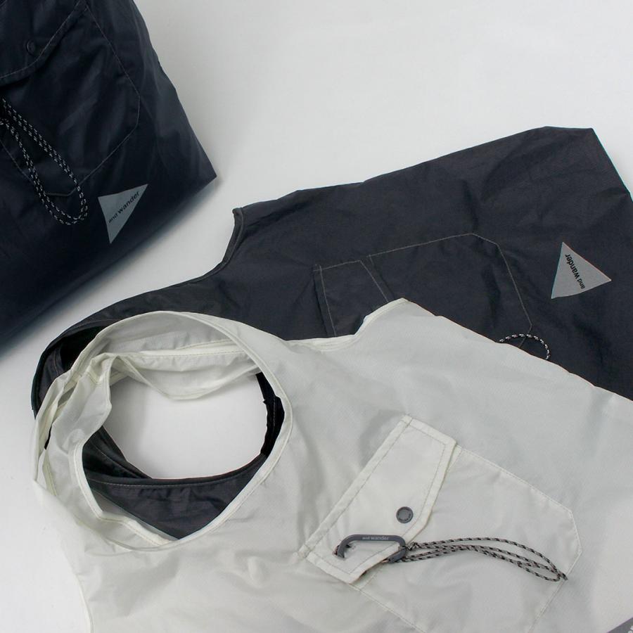 AND WANDER（アンドワンダー） グロッサリー ポケットバッグ /   パッカブル 撥水 A4 メンズ レディース ユニセックス | and wander | 12