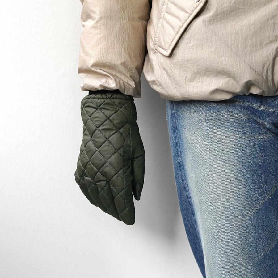 BARBOUR（バブアー） ハーカー ウォータープルーフ グローブ / メンズ 手袋 キルティング 中綿 | Barbour | 12