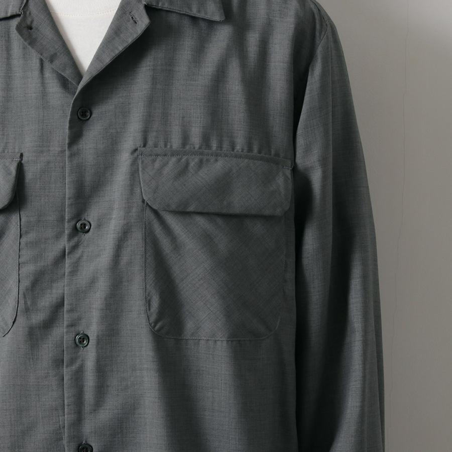 ROCOCO（ロココ） トロピカルウール オープンカラーシャツ / サマーウール メンズ 薄手 長袖 | ROCOCO | 14