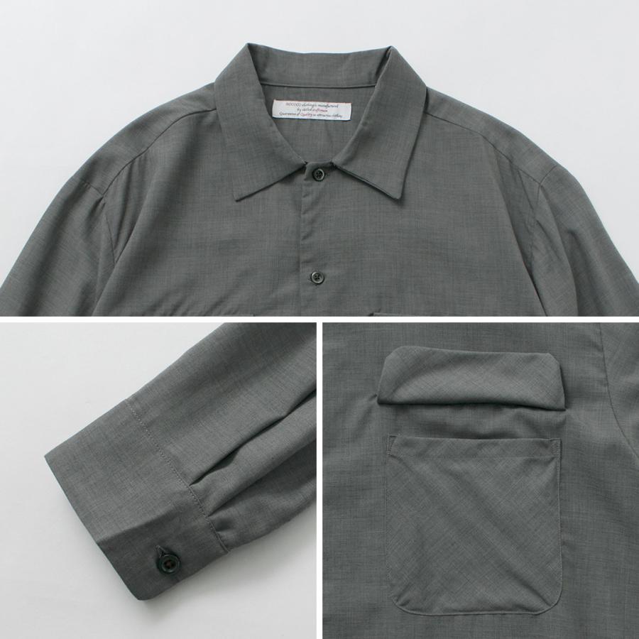 ROCOCO（ロココ） トロピカルウール オープンカラーシャツ / サマーウール メンズ 薄手 長袖 | ROCOCO | 17