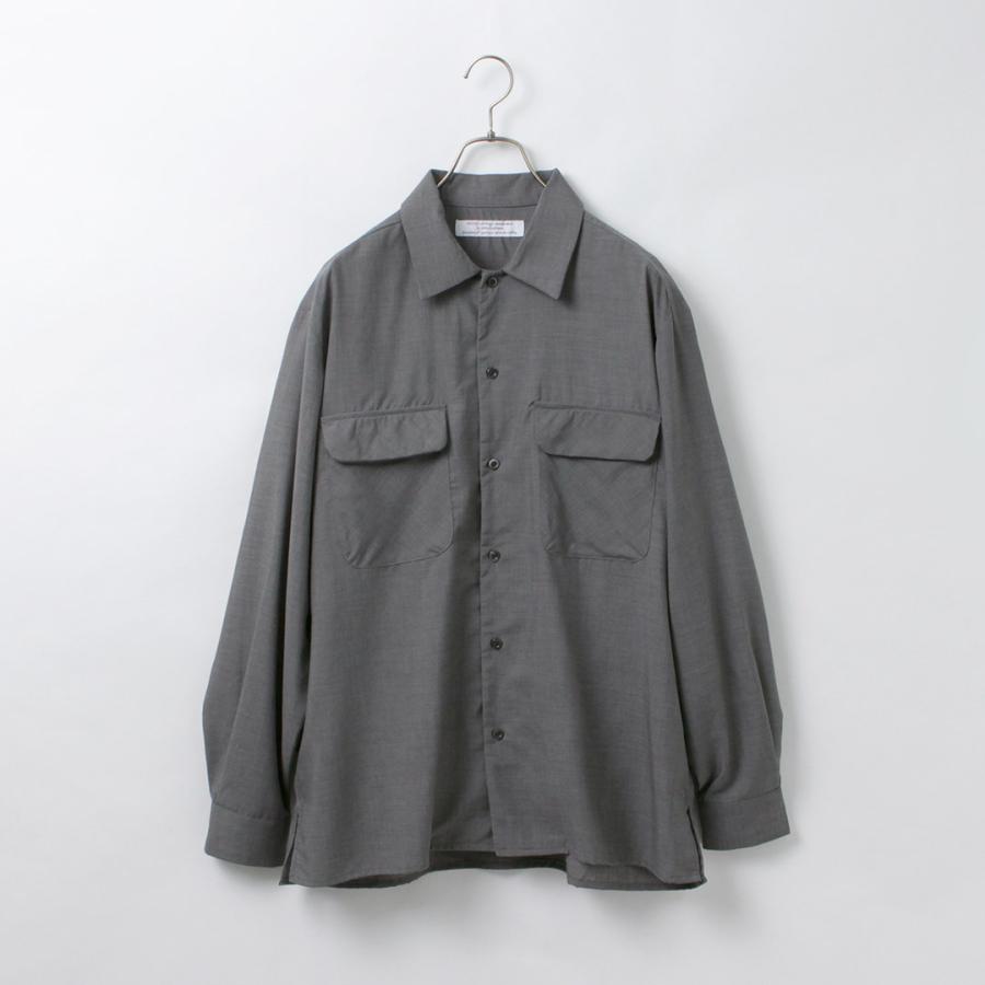 ROCOCO（ロココ） トロピカルウール オープンカラーシャツ / サマーウール メンズ 薄手 長袖 | ROCOCO | 04