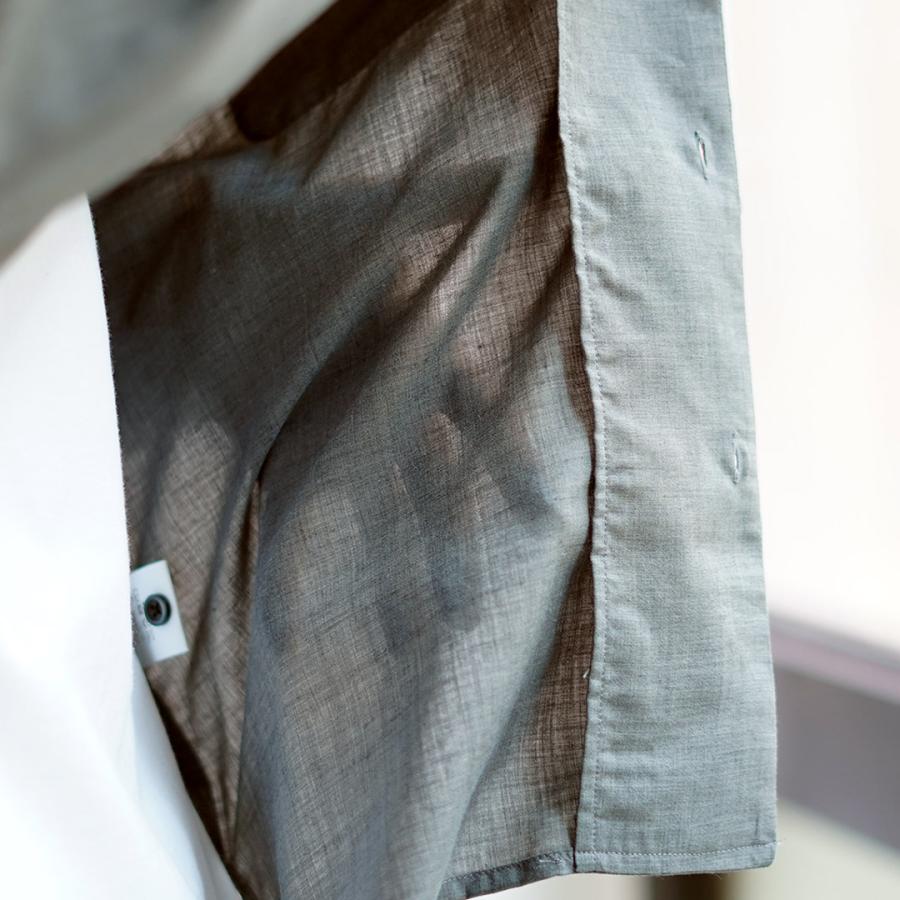 ROCOCO（ロココ） トロピカルウール オープンカラーシャツ / サマーウール メンズ 薄手 長袖 | ROCOCO | 08