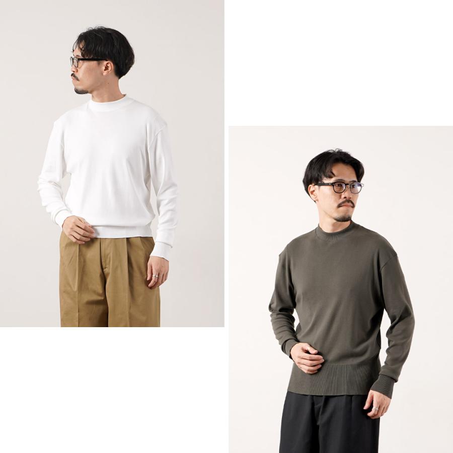 GICIPI（ジチピ） ジャグァーロ ハーフモックネック リラックスフィット ニットソー イタリア製 / メンズ コットン 長袖 | gicipi | 12