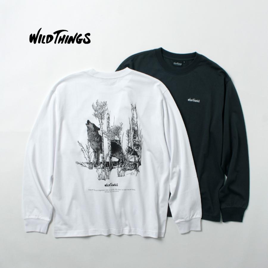 WILDTHINGS（ワイルドシングス） ノワート ハウリングウルフ ロングスリーブTシャツ / メンズ 長袖 ロンT プリント グラフィック | WILD THINGS