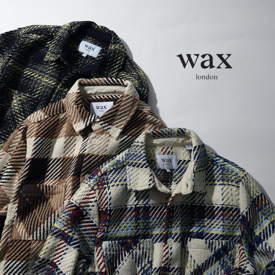 美品 ✨バーバリーロンドン ビッグノバチェック シルクリネン混 シャツジャケット WAX LONDON（ワックスロンドン） ホワイティングオーバーシャツ