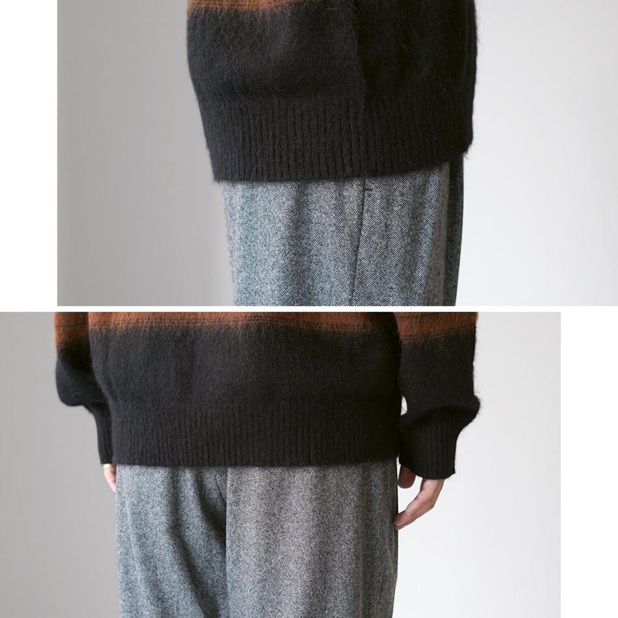 WAX LONDON（ワックスロンドン） ワイルド クルー ニット ブラッシュストライプ / セーター クルーネック ウール ボーダー | WAX LONDON | 08