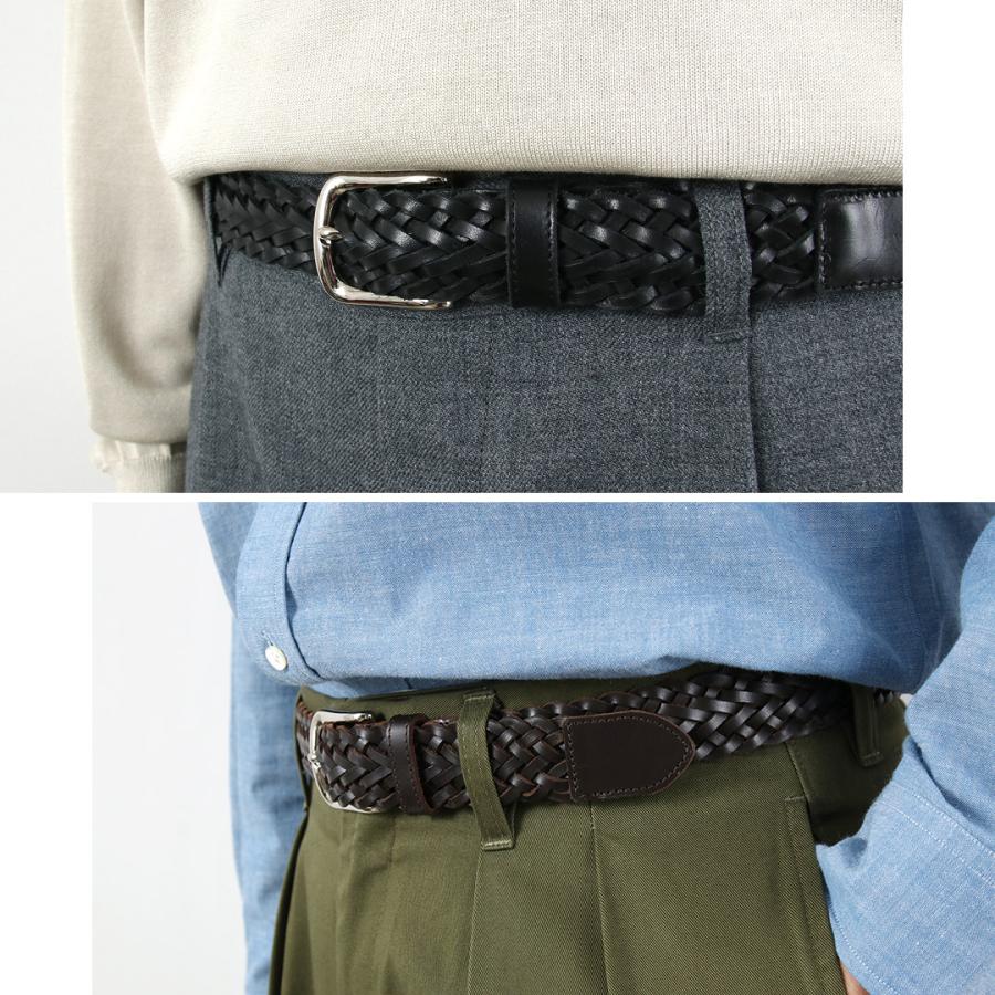 GLENROYAL（グレンロイヤル） ブライドルレザー メッシュベルト / メンズ ベルト フリーサイズ 本革 MESH BELT | TORY LEATHER | 05