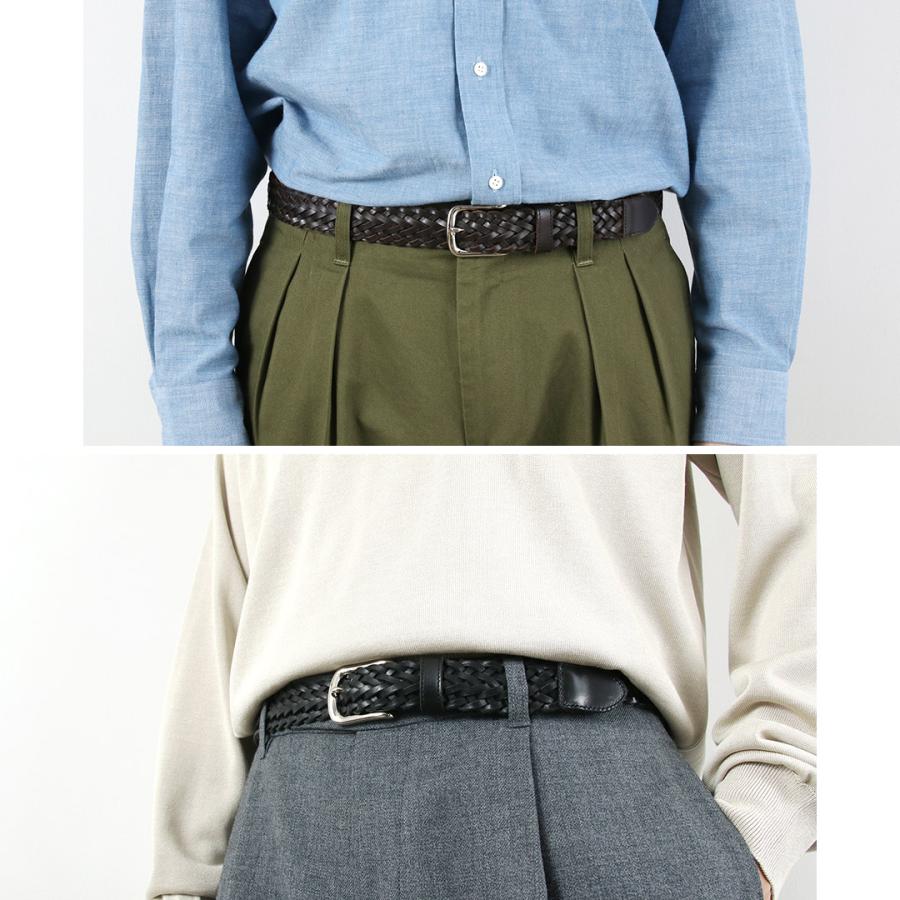 GLENROYAL（グレンロイヤル） ブライドルレザー メッシュベルト / メンズ ベルト フリーサイズ 本革 MESH BELT | TORY LEATHER | 11