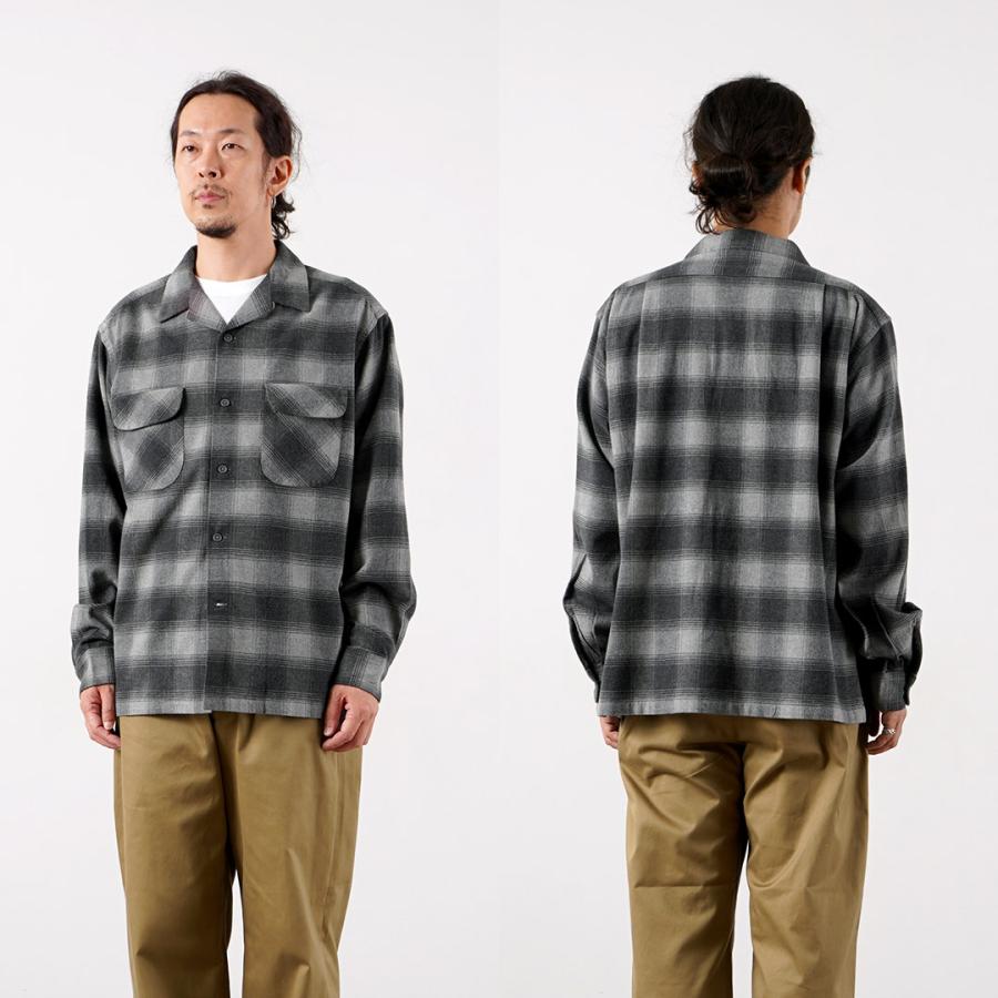 00s PENDLETON ネルシャツ 茶 XL A723 チェック柄 PENDLETON（ペンドルトン） ネルチェック オープンカラーシャツ