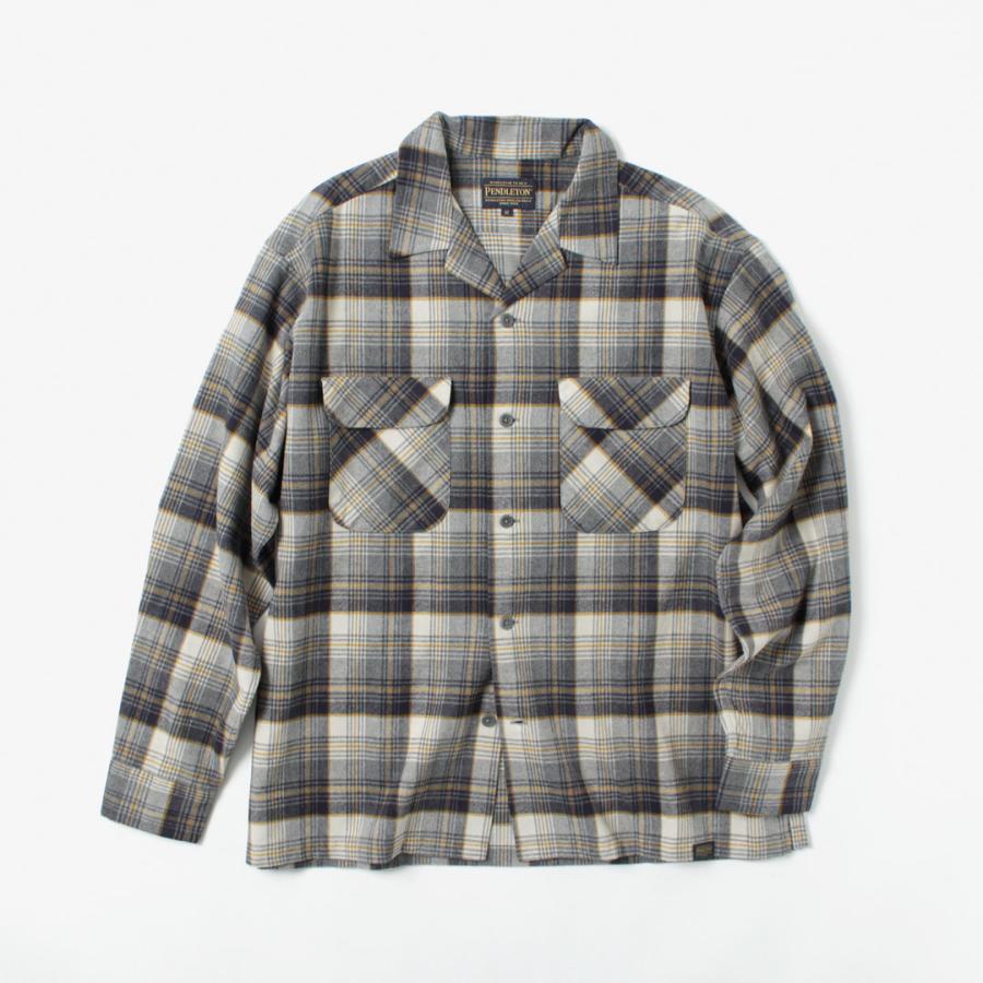 Pendleton 長袖シャツ Lサイズ グレー系チェック PENDLETON シャツ |「別注」 レギュラーカラー チェックシャツ