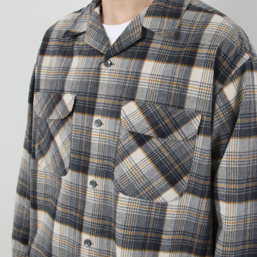 Pendleton 長袖シャツ Lサイズ グレー系チェック PENDLETON PENDLETON（ペンドルトン） オープンカラーシャツ