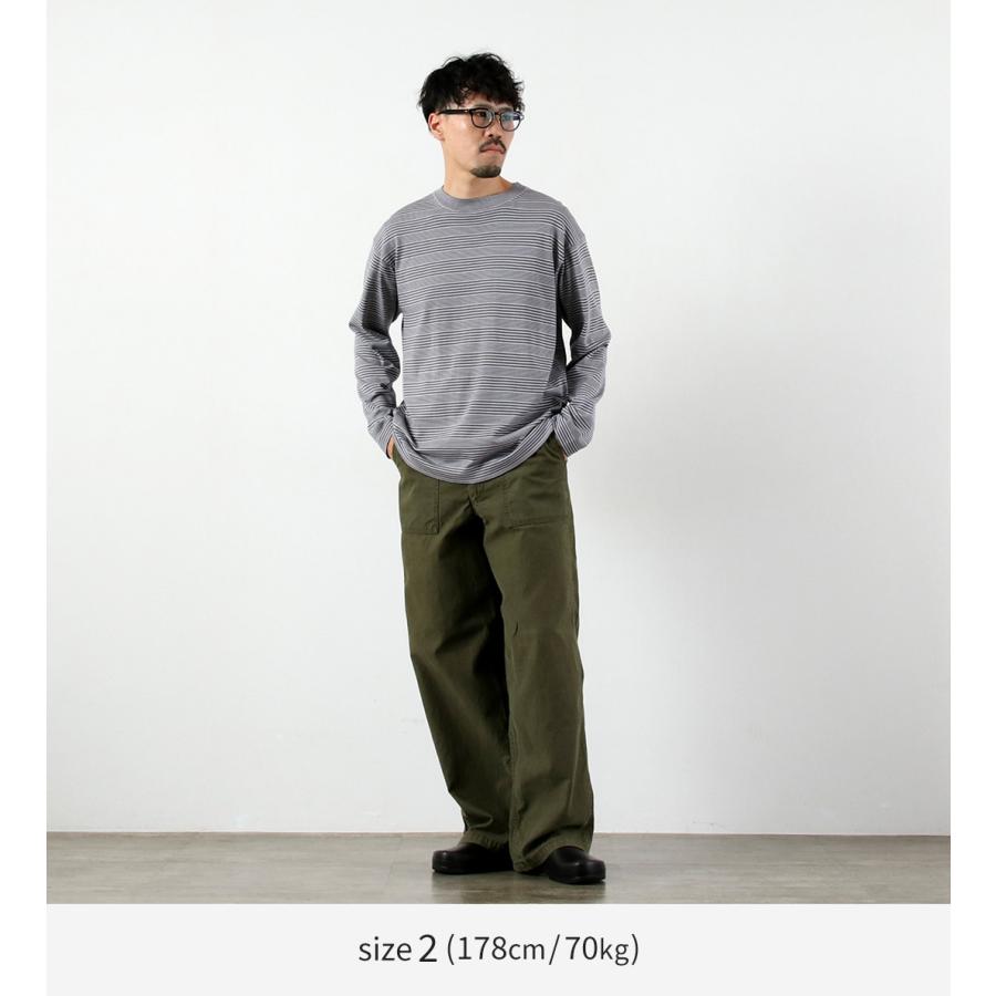 RYE TENDER（ライテンダー） マーサー ロングスリーブ ニットTシャツ / 長袖 メンズ ボーダー コットンニット MERCER L/S TEE | RYE TENDER | 08