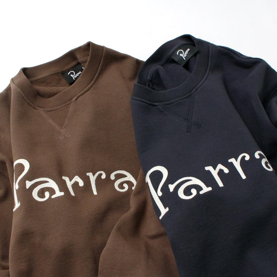 By Parra（バイパラ） ウィアード トラッド ロゴ クルーネック