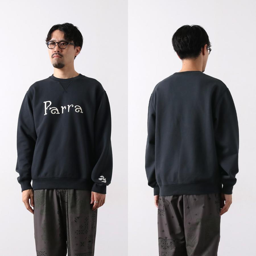 By Parra（バイパラ） ウィアード トラッド ロゴ クルーネック