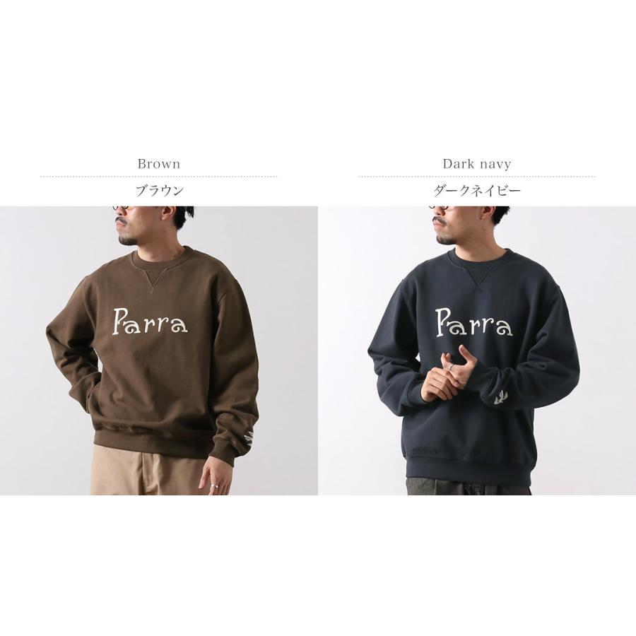 By Parra（バイパラ） ウィアード トラッド ロゴ クルーネック