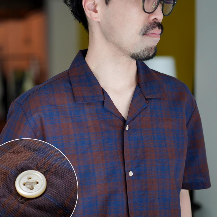 KEMA DESIGNS（ケマデザインズ） オープンカラー ショートスリーブシャツ / メンズ カットソー 半袖 天然素材 麻 コットン | kema designs | 08