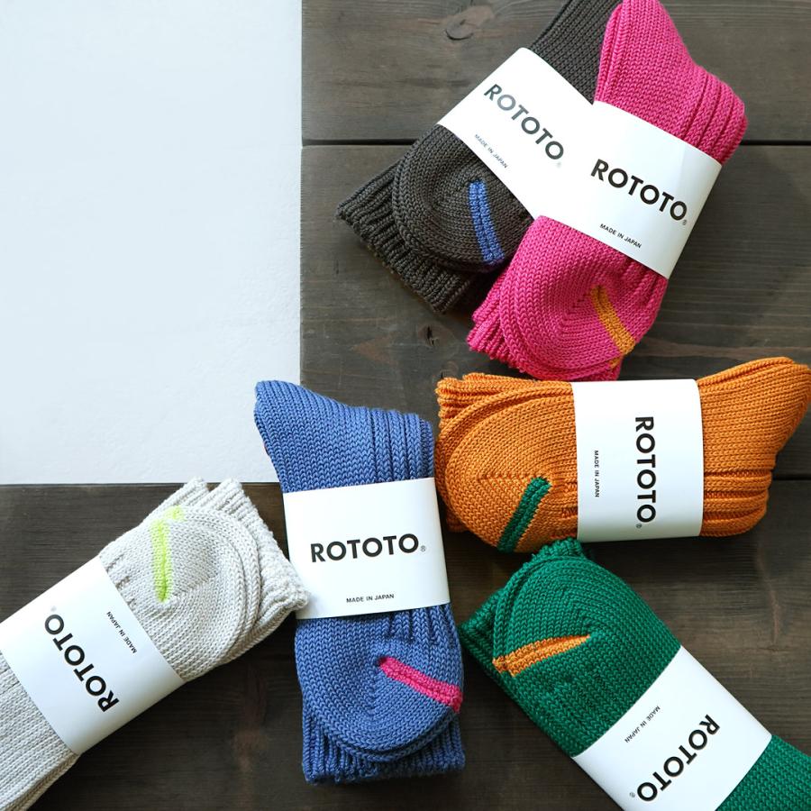 ROTOTO（ロトト） チャンキー リブクルーソックス / メンズ ウィメンズ 靴下 ユニセックス コットン CHUNKY RIBBED CREW SOCKS | ROTOTO | 14