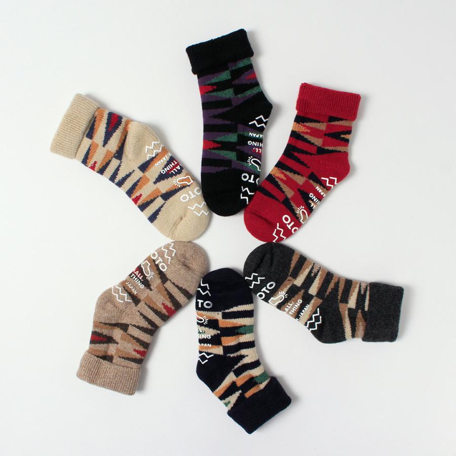 ROTOTO（ロトト） メリノラムウール ルームソックス ネイティブ / 靴下 メンズ レディース 柄 ギフト 日本製 R1546 | ROTOTO | 08