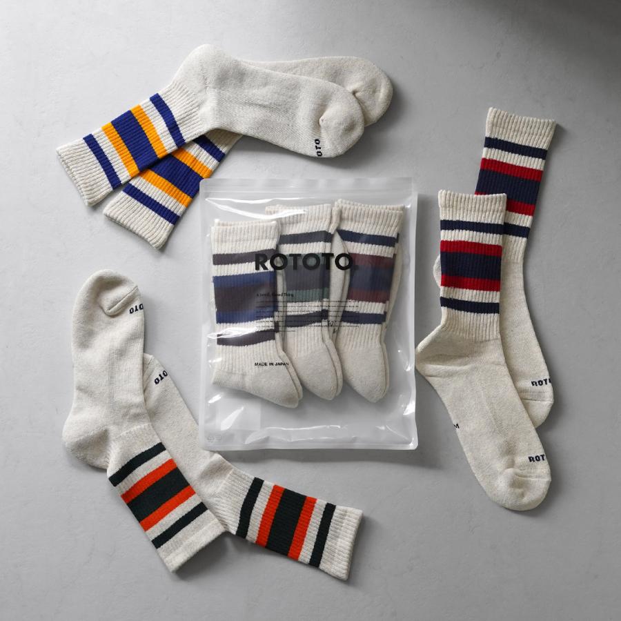 ROTOTO（ロトト） 3パック エブリデイ アスレチック ソックス / 靴下 メンズ レディース 3足セット 日本製 | ROTOTO | 06