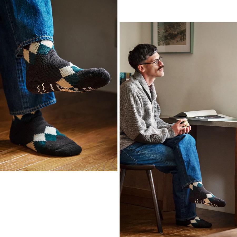 ROTOTO（ロトト） コンフィー ルームソックス ダイアモンド / 靴下 メンズ レディース ユニセックス 柄 プレゼント ギフト | ROTOTO | 06