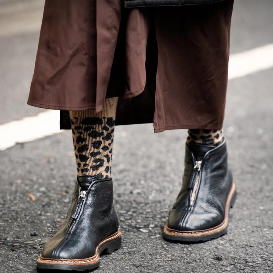 ROTOTO（ロトト） レオパードパターン メリノソックス / 靴下 メンズ ウィメンズ ユニセックス 柄ソックス | ROTOTO | 06