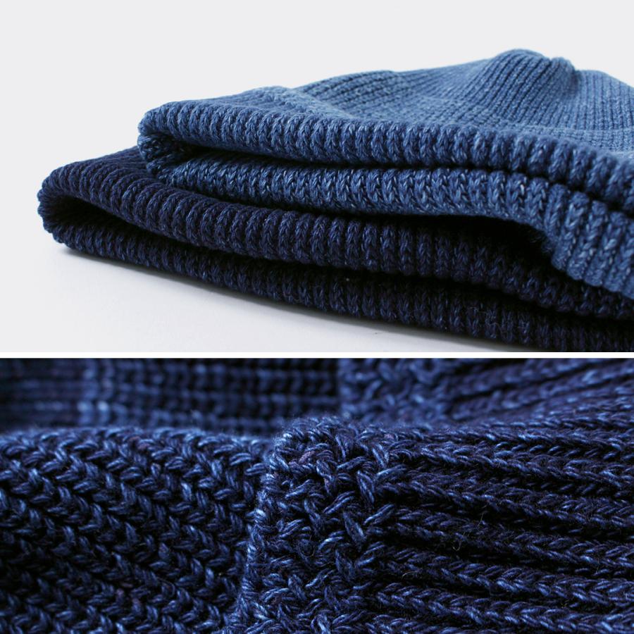 ROTOTO（ロトト） インディゴ ミル ワッチキャップ / ニット帽 帽子 メンズ レディース 綿 日本製 R5146 INDIGO MIL WATCH CAP | ROTOTO | 07