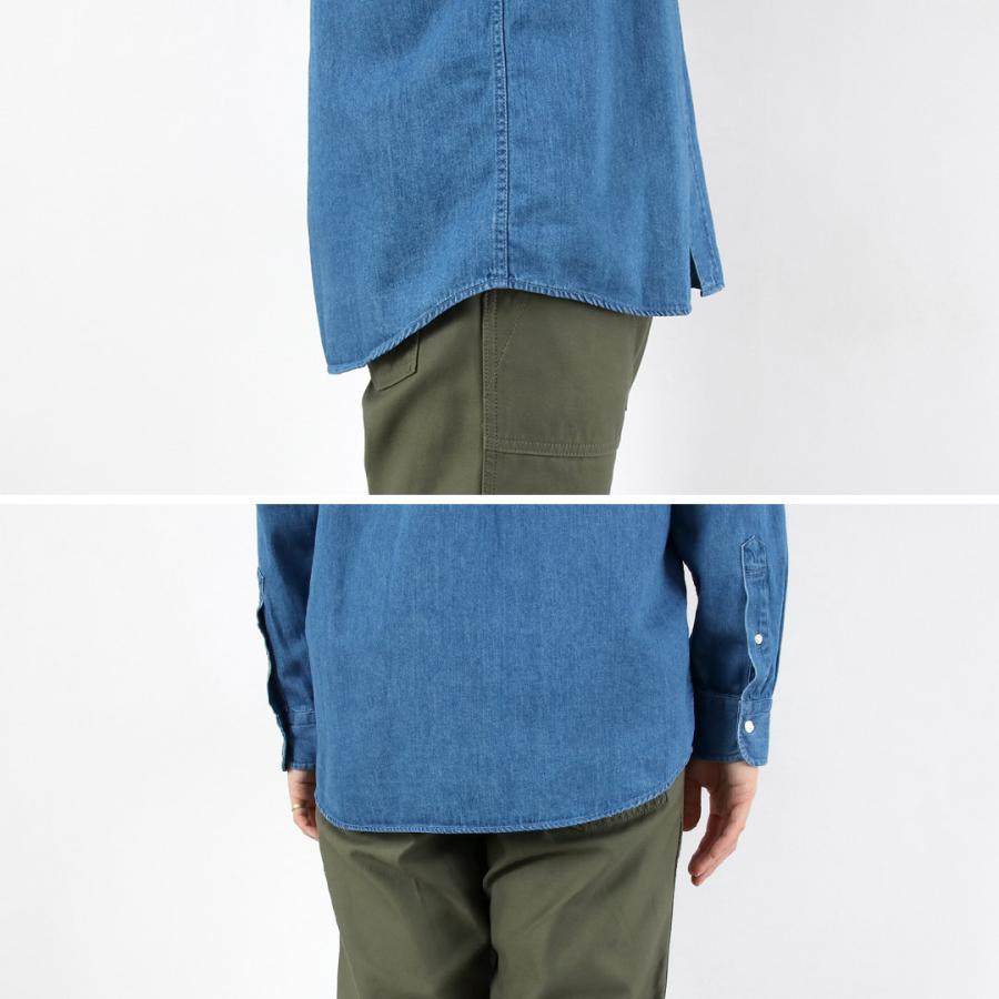 GYMPHLEX（ジムフレックス） デニム ボタンダウンシャツ / メンズ 長袖 日本製 綿 コットン #GY-B0196 SDM_B.D. SHIRT L/S | GYMPHLEX | 12