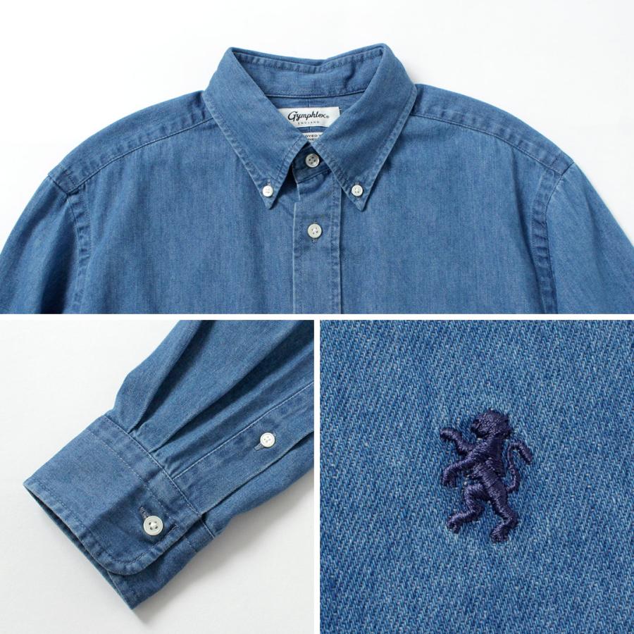 GYMPHLEX（ジムフレックス） デニム ボタンダウンシャツ / メンズ 長袖 日本製 綿 コットン #GY-B0196 SDM_B.D. SHIRT L/S | GYMPHLEX | 15