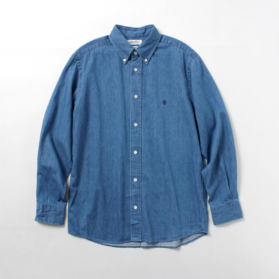 GYMPHLEX（ジムフレックス） デニム ボタンダウンシャツ / メンズ 長袖 日本製 綿 コットン #GY-B0196 SDM_B.D. SHIRT L/S | GYMPHLEX | 04
