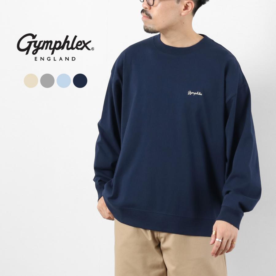 GYMPHLEX（ジムフレックス） ハイガーゼコットン ロングスリーブTシャツ / メンズ 長袖 ロンT 綿 刺繍 | GYMPHLEX