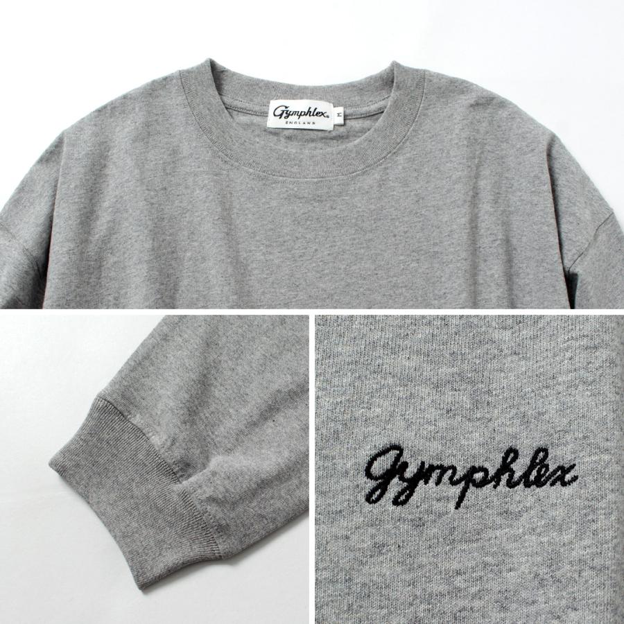 GYMPHLEX（ジムフレックス） ハイガーゼコットン ロングスリーブTシャツ / メンズ 長袖 ロンT 綿 刺繍 | GYMPHLEX | 17
