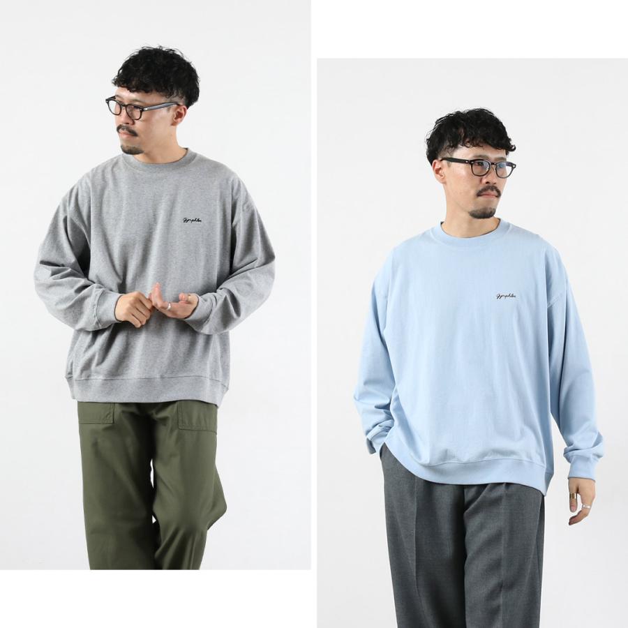 GYMPHLEX（ジムフレックス） ハイガーゼコットン ロングスリーブTシャツ / メンズ 長袖 ロンT 綿 刺繍 | GYMPHLEX | 08
